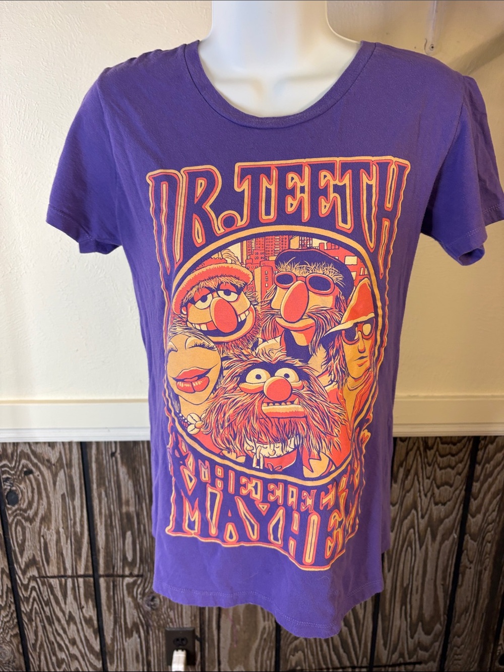 Dr. Teeth Graphic Short Sleeve Tee in Purple